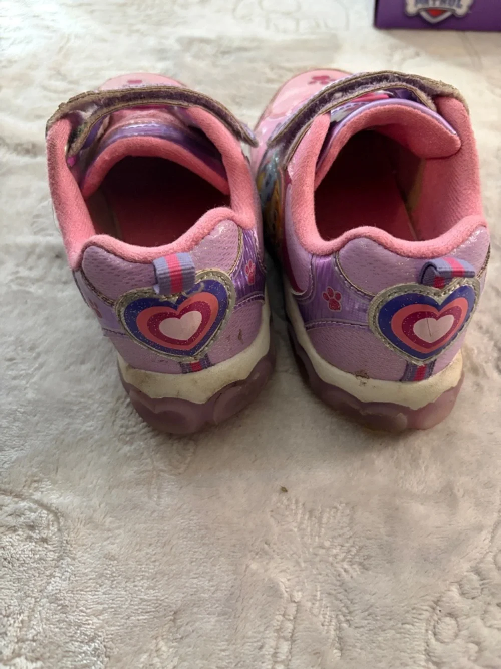 Paw Patrol Girls Pink and Purple Light-Up Sneakers - Picture 2 of 6